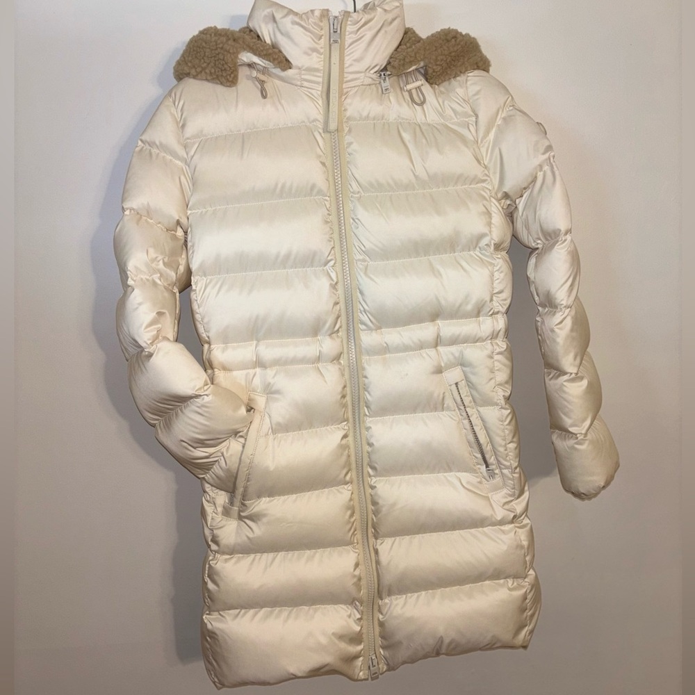 Coach long slim down coat.